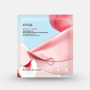 Anua Peach 70+ Niacin Brightening Collagen Mask – Korean hydrogel mask for radiance – Beutista Kuwait