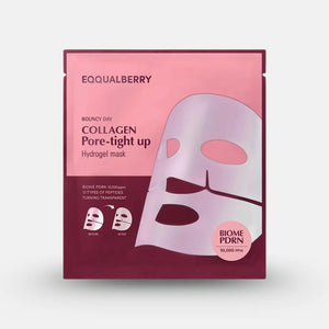 EQQUALBERRY Collagen Pore-Tight Up Hydrogel Mask – Korean pore-refining treatment – 4 sheets