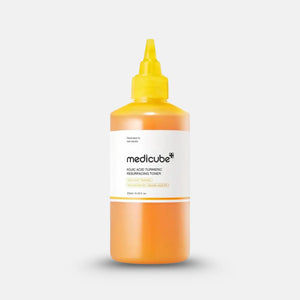 MEDICUBE Kojic Acid Turmeric Resurfacing Toner bottle for hyperpigmentation and smooth skin