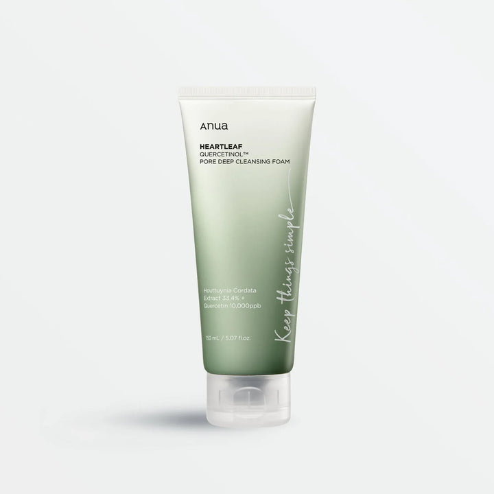 anua-heartleaf-quercetinol-cleansing-foam-exfoliating-sensitive-skin-korean-beauty-kuwait